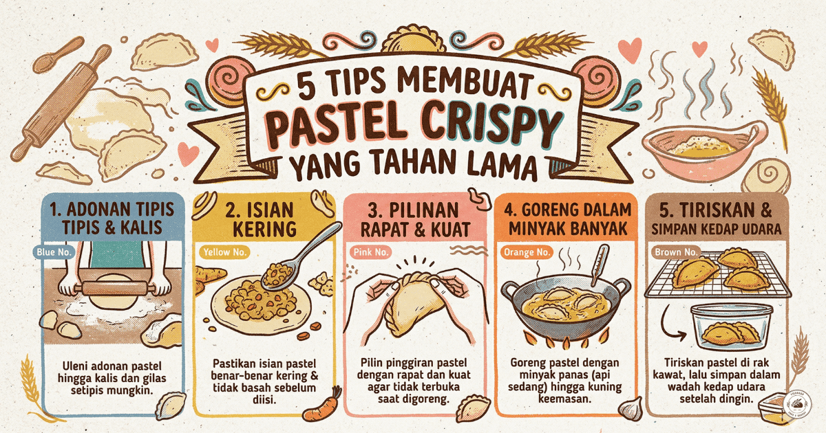 5 Tips Membuat Pastel Crispy yang Tahan Lama (Tidak Lembek Berjam-jam!)